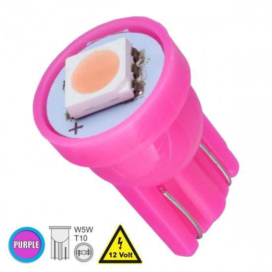 GloboStar® T10 W5W 81049 Λάμπα Αυτοκινήτου LED 1xSMD5050 0.28W 18lm 120° DC 12-16V IP20 Φ1.1 x Υ1.7cm Ροζ GloboStar® T10 W5W 81049 Λάμπα Αυτοκινήτου LED 1xSMD5050 0.28W 18lm 120° DC 12-16V IP20 Φ1.1 x Υ1.7cm Ροζ