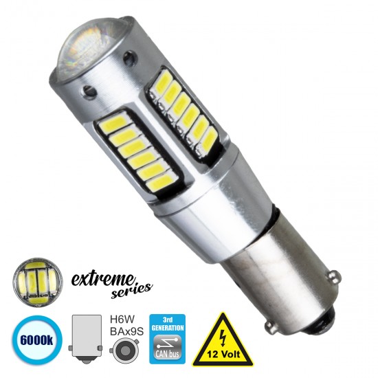 GloboStar® BA9S - T4W 81299 Λάμπα Αυτοκινήτου 3rd Generation Can-Bus Extreme Series LED 30 SMD 4014 6W 900lm 360° DC 12V IP20 Ψυχρό Λευκό 6000K GloboStar® BA9S - T4W 81299 Λάμπα Αυτοκινήτου 3rd Generation Can-Bus Extreme Series LED 30 SMD 4014 6W 900lm 360° DC 12V IP20 Ψυχρό Λευκό 6000K