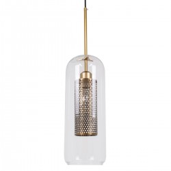 GLOBOSTAR® AVERY 00741 Μοντέρνο Κρεμαστό Φωτιστικό Οροφής με Ντουί 1 x E27 AC 220-240V IP20 - Διάφανο & Χρυσό - Μ15 x Π15 x Υ60cm GLOBOSTAR® AVERY 00741 Μοντέρνο Κρεμαστό Φωτιστικό Οροφής με Ντουί 1 x E27 AC 220-240V IP20 - Διάφανο & Χρυσό - Μ15 x Π15 x Υ60cm