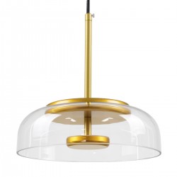 GLOBOSTAR® CHARLOTTE 00742 Μοντέρνο Κρεμαστό Φωτιστικό Οροφής LED 5W 500lm 180° AC 220-240V IP20 Θερμό Λευκό 2700K - Lumileds SMD Chip - Διάφανο & Χρυσό - Μ23 x Π23 x Υ23cm - 2 Χρόνια Εγγύηση GLOBOSTAR® CHARLOTTE 00742 Μοντέρνο Κρεμαστό Φωτιστικό Οροφής LED 5W 500lm 180° AC 220-240V IP20 Θερμό Λευκό 2700K - Lumileds SMD Chip - Διάφανο & Χρυσό - Μ23 x Π23 x Υ23cm - 2 Χρόνια Εγγύηση
