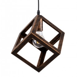 GLOBOSTAR® CUBE 00793 Μοντέρνο Κρεμαστό Φωτιστικό Οροφής με Ντουί 1 x E27 AC 220-240V IP20 - Χάλκινο - Μ25 x Π25 x Υ25cm GLOBOSTAR® CUBE 00793 Μοντέρνο Κρεμαστό Φωτιστικό Οροφής με Ντουί 1 x E27 AC 220-240V IP20 - Χάλκινο - Μ25 x Π25 x Υ25cm
