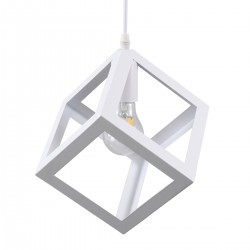 GLOBOSTAR® CUBE 00802 Μοντέρνο Κρεμαστό Φωτιστικό Οροφής με Ντουί 1 x E27 AC 220-240V IP20 - Λευκό - Μ25 x Π25 x Υ25cm GLOBOSTAR® CUBE 00802 Μοντέρνο Κρεμαστό Φωτιστικό Οροφής με Ντουί 1 x E27 AC 220-240V IP20 - Λευκό - Μ25 x Π25 x Υ25cm
