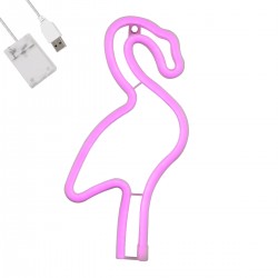 GloboStar® 78573 Φωτιστικό Ταμπέλα Φωτεινή Επιγραφή NEON LED Σήμανσης FLAMINGO 5W με Καλώδιο Τροφοδοσίας USB - Μπαταρίας 3xAAA (Δεν Περιλαμβάνονται) - Ροζ GloboStar® 78573 Φωτιστικό Ταμπέλα Φωτεινή Επιγραφή NEON LED Σήμανσης FLAMINGO 5W με Καλώδιο Τροφοδοσίας USB - Μπαταρίας 3xAAA (Δεν Περιλαμβάνονται) - Ροζ