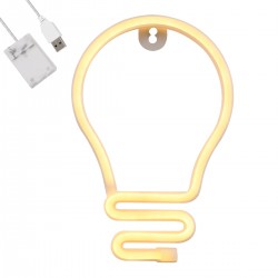 GLOBOSTAR® NEONSIGN 78575 Διακοσμητικό Φωτιστικό Τοίχου Ένδειξης / Σήμανσης "LAMP" LED 2W 100lm 300° DC 5V με USB 2.0 & 3xAA Μπαταρίες IP20 Θερμό Λευκό 2700K - Μ15 x Π1.5 x Υ23cm - 2 Χρόνια Εγγύηση GLOBOSTAR® NEONSIGN 78575 Διακοσμητικό Φωτιστικό Τοίχου Ένδειξης / Σήμανσης "LAMP" LED 2W 100lm 300° DC 5V με USB 2.0 & 3xAA Μπαταρίες IP20 Θερμό Λευκό 2700K - Μ15 x Π1.5 x Υ23cm - 2 Χρόνια Εγγύηση