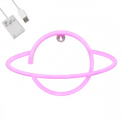 GloboStar® 78588 Φωτιστικό Ταμπέλα Φωτεινή Επιγραφή NEON LED Σήμανσης PLANET SATURN 5W με Καλώδιο Τροφοδοσίας USB - Μπαταρίας 3xAAA (Δεν Περιλαμβάνονται) - Ροζ GloboStar® 78588 Φωτιστικό Ταμπέλα Φωτεινή Επιγραφή NEON LED Σήμανσης PLANET SATURN 5W με Καλώδιο Τροφοδοσίας USB - Μπαταρίας 3xAAA (Δεν Περιλαμβάνονται) - Ροζ