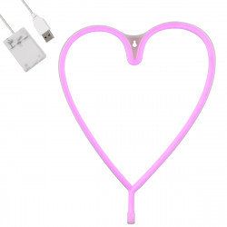 GloboStar® 78593 Φωτιστικό Ταμπέλα Φωτεινή Επιγραφή NEON LED Σήμανσης HEART LINE 5W με Καλώδιο Τροφοδοσίας USB - Μπαταρίας 3xAAA (Δεν Περιλαμβάνονται) - Ροζ GloboStar® 78593 Φωτιστικό Ταμπέλα Φωτεινή Επιγραφή NEON LED Σήμανσης HEART LINE 5W με Καλώδιο Τροφοδοσίας USB - Μπαταρίας 3xAAA (Δεν Περιλαμβάνονται) - Ροζ