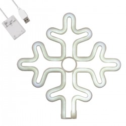 GloboStar® 78581 Φωτιστικό Ταμπέλα Φωτεινή Επιγραφή NEON LED Σήμανσης SNOWFLAKE 5W με Καλώδιο Τροφοδοσίας USB - Μπαταρίας 3xAAA (Δεν Περιλαμβάνονται) - Ψυχρό Λευκό 6000K GloboStar® 78581 Φωτιστικό Ταμπέλα Φωτεινή Επιγραφή NEON LED Σήμανσης SNOWFLAKE 5W με Καλώδιο Τροφοδοσίας USB - Μπαταρίας 3xAAA (Δεν Περιλαμβάνονται) - Ψυχρό Λευκό 6000K