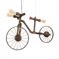 GLOBOSTAR® SWIFTWALKER 00660 Vintage Κρεμαστό Φωτιστικό Οροφής με Ντουί 3 x E27 AC 220-240V IP20 - Χάλκινο & Κόκκινο - Μ85 x Π29.5 x Υ55cm GLOBOSTAR® SWIFTWALKER 00660 Vintage Κρεμαστό Φωτιστικό Οροφής με Ντουί 3 x E27 AC 220-240V IP20 - Χάλκινο & Κόκκινο - Μ85 x Π29.5 x Υ55cm