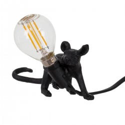 GloboStar® MOUSE 00675 Vintage Επιτραπέζιο Φωτιστικό Πορτατίφ Μονόφωτο 1 x E12 IP20 Μαύρο Πλαστικό - Μ13 x Π4 x Υ7cm GloboStar® MOUSE 00675 Vintage Επιτραπέζιο Φωτιστικό Πορτατίφ Μονόφωτο 1 x E12 IP20 Μαύρο Πλαστικό - Μ13 x Π4 x Υ7cm