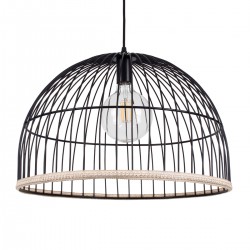 GLOBOSTAR® NEVIS 00681 Μοντέρνο Κρεμαστό Φωτιστικό Οροφής με Ντουί 1 x E27 AC 220-240V IP20 - Μαύρο & Μπεζ - Μ49 x Π49 x Υ34.5cm GLOBOSTAR® NEVIS 00681 Μοντέρνο Κρεμαστό Φωτιστικό Οροφής με Ντουί 1 x E27 AC 220-240V IP20 - Μαύρο & Μπεζ - Μ49 x Π49 x Υ34.5cm