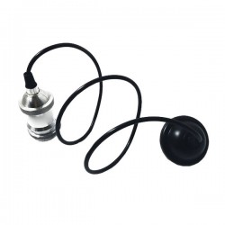 GLOBOSTAR® SUSPENS 115102 Vintage Κρεμαστό Φωτιστικό Οροφής με Ντουί 1 x E27 AC 220-240V IP20 - Ασημί & Μαύρο - Μ6.7 x Π6.7 x Y94.3cm GLOBOSTAR® SUSPENS 115102 Vintage Κρεμαστό Φωτιστικό Οροφής με Ντουί 1 x E27 AC 220-240V IP20 - Ασημί & Μαύρο - Μ6.7 x Π6.7 x Y94.3cm