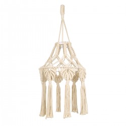 GloboStar® 36201 MOROCCO Boho Καπέλο Φωτιστικού- Μακραμέ Πλεκτό Χειροποίητο Μπεζ Βαμβακερό Νήμα - Μ30 x Π30  x Υ70cm GloboStar® 36201 MOROCCO Boho Καπέλο Φωτιστικού- Μακραμέ Πλεκτό Χειροποίητο Μπεζ Βαμβακερό Νήμα - Μ30 x Π30  x Υ70cm