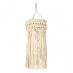 GloboStar® 36205 UGANDA Boho Καπέλο Φωτιστικού- Μακραμέ Πλεκτό Χειροποίητο Μπεζ Βαμβακερό Νήμα - Μ25 x Π25  x Υ70cm GloboStar® 36205 UGANDA Boho Καπέλο Φωτιστικού- Μακραμέ Πλεκτό Χειροποίητο Μπεζ Βαμβακερό Νήμα - Μ25 x Π25  x Υ70cm