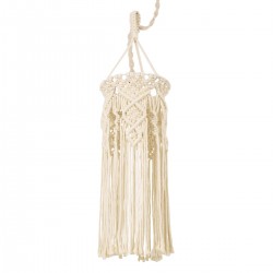 GLOBOSTAR® BAHRI 36211 Boho Κρεμαστό Φωτιστικό Οροφής με Ντουί 1 x E27 AC 220-240V IP20 - Μπεζ - Μ20 x Π20 x Υ65cm GLOBOSTAR® BAHRI 36211 Boho Κρεμαστό Φωτιστικό Οροφής με Ντουί 1 x E27 AC 220-240V IP20 - Μπεζ - Μ20 x Π20 x Υ65cm
