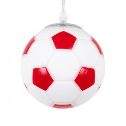 GLOBOSTAR® FOOTBALL 00642 Παιδικό Κρεμαστό Φωτιστικό Οροφής με Ντουί 1 x E27 AC 220-240V IP20 - Λευκό & Κόκκινο - Μ15 x Π15 x Y18cm GLOBOSTAR® FOOTBALL 00642 Παιδικό Κρεμαστό Φωτιστικό Οροφής με Ντουί 1 x E27 AC 220-240V IP20 - Λευκό & Κόκκινο - Μ15 x Π15 x Y18cm