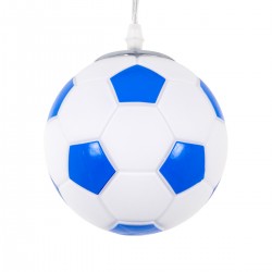 GLOBOSTAR® FOOTBALL 00644 Παιδικό Κρεμαστό Φωτιστικό Οροφής με Ντουί 1 x E27 AC 220-240V IP20 - Λευκό & Μπλε - Μ15 x Π15 x Y18cm GLOBOSTAR® FOOTBALL 00644 Παιδικό Κρεμαστό Φωτιστικό Οροφής με Ντουί 1 x E27 AC 220-240V IP20 - Λευκό & Μπλε - Μ15 x Π15 x Y18cm
