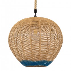 GLOBOSTAR® SIMON 00727 Boho Κρεμαστό Φωτιστικό Οροφής με Ντουί 1 x E27 AC 220-240V IP20 - Μπεζ & Μπλε - Μ50 x Π50 x Y47cm GLOBOSTAR® SIMON 00727 Boho Κρεμαστό Φωτιστικό Οροφής με Ντουί 1 x E27 AC 220-240V IP20 - Μπεζ & Μπλε - Μ50 x Π50 x Y47cm