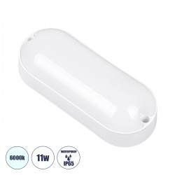 GLOBOSTAR® HOMIE 61000 Φωτιστικό Καραβοχελώνα Τοίχου - Απλίκα LED 11W 960lm 180° AC 220-240V Αδιάβροχο IP54 Ψυχρό Λευκό 6000K - Lumileds SMD Chip - Λευκό Γαλακτερό - Μ17 x Π7 x Υ4.5cm - 3 Χρόνια Εγγύηση GLOBOSTAR® HOMIE 61000 Φωτιστικό Καραβοχελώνα Τοίχου - Απλίκα LED 11W 960lm 180° AC 220-240V Αδιάβροχο IP54 Ψυχρό Λευκό 6000K - Lumileds SMD Chip - Λευκό Γαλακτερό - Μ17 x Π7 x Υ4.5cm - 3 Χρόνια Εγγύηση