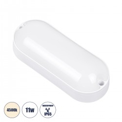 GLOBOSTAR® HOMIE 61001 Φωτιστικό Καραβοχελώνα Τοίχου - Απλίκα LED 11W 939lm 180° AC 220-240V Αδιάβροχο IP54 Φυσικό Λευκό 4500K - Lumileds SMD Chip - Λευκό Γαλακτερό - Μ17 x Π7 x Υ4.5cm - 3 Χρόνια Εγγύηση GLOBOSTAR® HOMIE 61001 Φωτιστικό Καραβοχελώνα Τοίχου - Απλίκα LED 11W 939lm 180° AC 220-240V Αδιάβροχο IP54 Φυσικό Λευκό 4500K - Lumileds SMD Chip - Λευκό Γαλακτερό - Μ17 x Π7 x Υ4.5cm - 3 Χρόνια Εγγύηση