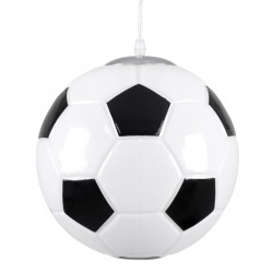 GLOBOSTAR® FOOTBALL 00647 Παιδικό Κρεμαστό Φωτιστικό Οροφής με Ντουί 1 x E27 AC 220-240V IP20 - Λευκό & Μαύρο - Μ25 x Π25 x Υ25cm GLOBOSTAR® FOOTBALL 00647 Παιδικό Κρεμαστό Φωτιστικό Οροφής με Ντουί 1 x E27 AC 220-240V IP20 - Λευκό & Μαύρο - Μ25 x Π25 x Υ25cm