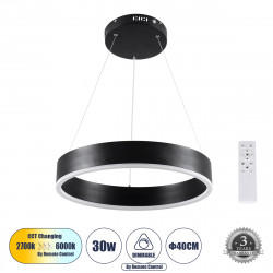 GLOBOSTAR® VENOM 61173 Μοντέρνο Κρεμαστό Φωτιστικό Οροφής LED 30W 3513lm 120° AC 220-240V IP20 Ρυθμιζόμενο Λευκό CCT με Χειριστήριο από 2700K έως 6000K Dimmable - Lumileds SMD Chip - Μαύρο Ματ - Μ40 x Π40 x Υ6.5cm - 3 Χρόνια Εγγύηση GLOBOSTAR® VENOM 61173 Μοντέρνο Κρεμαστό Φωτιστικό Οροφής LED 30W 3513lm 120° AC 220-240V IP20 Ρυθμιζόμενο Λευκό CCT με Χειριστήριο από 2700K έως 6000K Dimmable - Lumileds SMD Chip - Μαύρο Ματ - Μ40 x Π40 x Υ6.5cm - 3 Χρόνια Εγγύηση