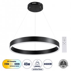 GLOBOSTAR® VENOM 61176 Μοντέρνο Κρεμαστό Φωτιστικό Οροφής LED 45W 5269lm 120° AC 220-240V IP20 Ρυθμιζόμενο Λευκό CCT με Χειριστήριο από 2700K έως 6000K Dimmable - Lumileds SMD Chip - Μαύρο Ματ - Μ60 x Π60 x Υ6.5cm - 3 Χρόνια Εγγύηση GLOBOSTAR® VENOM 61176 Μοντέρνο Κρεμαστό Φωτιστικό Οροφής LED 45W 5269lm 120° AC 220-240V IP20 Ρυθμιζόμενο Λευκό CCT με Χειριστήριο από 2700K έως 6000K Dimmable - Lumileds SMD Chip - Μαύρο Ματ - Μ60 x Π60 x Υ6.5cm - 3 Χρόνια Εγγύηση