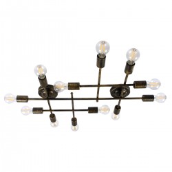 GLOBOSTAR® PIPING 00669-1 Vintage Φωτιστικό Οροφής με Ντουί 12 x E27 AC 220-240V IP20 - Μπρούτζινο - Μ78.5 x Π9.5 x Υ64cm GLOBOSTAR® PIPING 00669-1 Vintage Φωτιστικό Οροφής με Ντουί 12 x E27 AC 220-240V IP20 - Μπρούτζινο - Μ78.5 x Π9.5 x Υ64cm