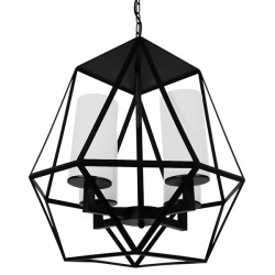 GLOBOSTAR® DASTAR 01001-1 Vintage Κρεμαστό Φωτιστικό Οροφής με Ντουί 4 x E27 AC 220-240V IP20 - Μαύρο & Λευκό - Μ52 x Π52 x Υ53cm GLOBOSTAR® DASTAR 01001-1 Vintage Κρεμαστό Φωτιστικό Οροφής με Ντουί 4 x E27 AC 220-240V IP20 - Μαύρο & Λευκό - Μ52 x Π52 x Υ53cm
