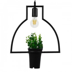 GLOBOSTAR® FLOWERPOT 10001209 Μοντέρνο Κρεμαστό Φωτιστικό Οροφής με Ντουί 1 x E27 AC 220-240V IP20 - Μαύρο & Πράσινο - Μ34 x Π34 x Y34cm GLOBOSTAR® FLOWERPOT 10001209 Μοντέρνο Κρεμαστό Φωτιστικό Οροφής με Ντουί 1 x E27 AC 220-240V IP20 - Μαύρο & Πράσινο - Μ34 x Π34 x Y34cm