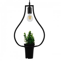 GLOBOSTAR® FLOWERPOT 10001210 Μοντέρνο Κρεμαστό Φωτιστικό Οροφής με Ντουί 1 x E27 AC 220-240V IP20 - Μαύρο & Πράσινο - Μ27 x Π27 x Υ40cm GLOBOSTAR® FLOWERPOT 10001210 Μοντέρνο Κρεμαστό Φωτιστικό Οροφής με Ντουί 1 x E27 AC 220-240V IP20 - Μαύρο & Πράσινο - Μ27 x Π27 x Υ40cm