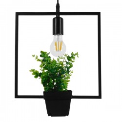 GLOBOSTAR® FLOWERPOT 10001211 Μοντέρνο Κρεμαστό Φωτιστικό Οροφής με Ντουί 1 x E27 AC 220-240V IP20 - Μαύρο & Πράσινο - Μ30 x Π30 x Υ30cm GLOBOSTAR® FLOWERPOT 10001211 Μοντέρνο Κρεμαστό Φωτιστικό Οροφής με Ντουί 1 x E27 AC 220-240V IP20 - Μαύρο & Πράσινο - Μ30 x Π30 x Υ30cm