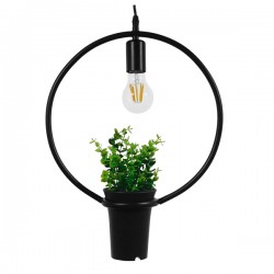 GLOBOSTAR® FLOWERPOT 10001212 Μοντέρνο Κρεμαστό Φωτιστικό Οροφής με Ντουί 1 x E27 AC 220-240V IP20 - Μαύρο & Πράσινο - Μ30 x Π30 x Υ30cm GLOBOSTAR® FLOWERPOT 10001212 Μοντέρνο Κρεμαστό Φωτιστικό Οροφής με Ντουί 1 x E27 AC 220-240V IP20 - Μαύρο & Πράσινο - Μ30 x Π30 x Υ30cm