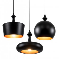 GLOBOSTAR® ROCKFORD 01287 Μοντέρνο Κρεμαστό Φωτιστικό Οροφής με Ντουί 3 x E27 AC 220-240V IP20 - Μαύρο & Χρυσό - Μ86 x Π86 x Υ30cm GLOBOSTAR® ROCKFORD 01287 Μοντέρνο Κρεμαστό Φωτιστικό Οροφής με Ντουί 3 x E27 AC 220-240V IP20 - Μαύρο & Χρυσό - Μ86 x Π86 x Υ30cm