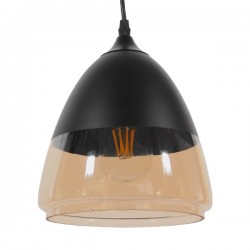 GLOBOSTAR® OLIVER 10001231 Vintage Κρεμαστό Φωτιστικό Οροφής με Ντουί 1 x E27 AC 220-240V IP20 - Μαύρο & Μελί - Μ20 x Π20 x Υ21cm GLOBOSTAR® OLIVER 10001231 Vintage Κρεμαστό Φωτιστικό Οροφής με Ντουί 1 x E27 AC 220-240V IP20 - Μαύρο & Μελί - Μ20 x Π20 x Υ21cm