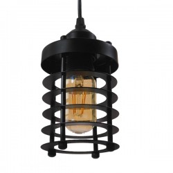 GLOBOSTAR® DARSEY 10001145 Vintage Κρεμαστό Φωτιστικό Οροφής με Ντουί 1 x E27 AC 220-240V IP20 - Μαύρο - Μ10 x Π10 x Υ25cm GLOBOSTAR® DARSEY 10001145 Vintage Κρεμαστό Φωτιστικό Οροφής με Ντουί 1 x E27 AC 220-240V IP20 - Μαύρο - Μ10 x Π10 x Υ25cm