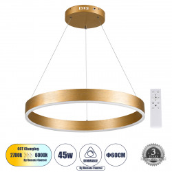 GLOBOSTAR® VENOM 61178 Μοντέρνο Κρεμαστό Φωτιστικό Οροφής LED 45W 5269lm 120° AC 220-240V IP20 Ρυθμιζόμενο Λευκό CCT με Χειριστήριο από 2700K έως 6000K Dimmable - Lumileds SMD Chip - Χρυσό Βούρτσας - Μ60 x Π60 x Υ6.5cm - 3 Χρόνια Εγγύηση GLOBOSTAR® VENOM 61178 Μοντέρνο Κρεμαστό Φωτιστικό Οροφής LED 45W 5269lm 120° AC 220-240V IP20 Ρυθμιζόμενο Λευκό CCT με Χειριστήριο από 2700K έως 6000K Dimmable - Lumileds SMD Chip - Χρυσό Βούρτσας - Μ60 x Π60 x Υ6.5cm - 3 Χρόνια Εγγύηση