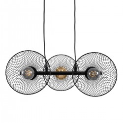 GLOBOSTAR® VERONA 00586 Μοντέρνο Κρεμαστό Φωτιστικό Οροφής με Ντουί 3 x E27 AC 220-240V IP20 - Μαύρο & Χρυσό - Μ50 x Π28 x Υ20cm GLOBOSTAR® VERONA 00586 Μοντέρνο Κρεμαστό Φωτιστικό Οροφής με Ντουί 3 x E27 AC 220-240V IP20 - Μαύρο & Χρυσό - Μ50 x Π28 x Υ20cm