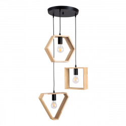 GLOBOSTAR® ELISE 00683 Μοντέρνο Κρεμαστό Φωτιστικό Οροφής με Ντουί 3 x E27 AC 220-240V IP20 - Μπεζ & Μαύρο - Μ55 x Π55 x Υ130cm GLOBOSTAR® ELISE 00683 Μοντέρνο Κρεμαστό Φωτιστικό Οροφής με Ντουί 3 x E27 AC 220-240V IP20 - Μπεζ & Μαύρο - Μ55 x Π55 x Υ130cm