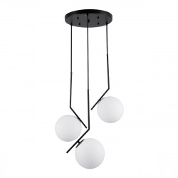 GLOBOSTAR® MONROE 00952 Μοντέρνο Κρεμαστό Φωτιστικό Οροφής με Ντουί 3 x E27 AC 220-240V IP20 - Μαύρο & Λευκό - Μ60 x Π60 x Υ50cm GLOBOSTAR® MONROE 00952 Μοντέρνο Κρεμαστό Φωτιστικό Οροφής με Ντουί 3 x E27 AC 220-240V IP20 - Μαύρο & Λευκό - Μ60 x Π60 x Υ50cm