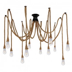 GLOBOSTAR® ATROX 01548 Vintage Κρεμαστό Φωτιστικό Οροφής με Ντουί 12 x E27 AC 220-240V IP20 - Μπεζ - Μ200 x Π200 x Υ100cm GLOBOSTAR® ATROX 01548 Vintage Κρεμαστό Φωτιστικό Οροφής με Ντουί 12 x E27 AC 220-240V IP20 - Μπεζ - Μ200 x Π200 x Υ100cm
