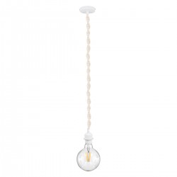 GLOBOSTAR® SHAQRA 36215 Μοντέρνο Κρεμαστό Φωτιστικό Οροφής με Ντουί 1 x E27 AC 220-240V IP20 - Μπεζ & Λευκό - Μ4 x Π4 x Υ110cm GLOBOSTAR® SHAQRA 36215 Μοντέρνο Κρεμαστό Φωτιστικό Οροφής με Ντουί 1 x E27 AC 220-240V IP20 - Μπεζ & Λευκό - Μ4 x Π4 x Υ110cm