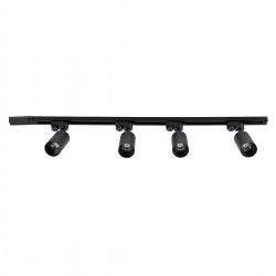 GLOBOSTAR® LEO 60356 Μοντέρνο Φωτιστικό Οροφής με Ντουί 4 x GU10 AC 220-240V IP20 - Μαύρο - Μ100 x Π6 x Υ20cm GLOBOSTAR® LEO 60356 Μοντέρνο Φωτιστικό Οροφής με Ντουί 4 x GU10 AC 220-240V IP20 - Μαύρο - Μ100 x Π6 x Υ20cm