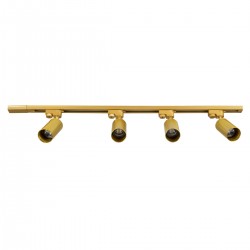 GLOBOSTAR® LEO 60360 Μοντέρνο Φωτιστικό Οροφής με Ντουί 4 x GU10 AC 220-240V IP20 - Χρυσό Πλατίνα - Μ100 x Π6 x Υ20cm GLOBOSTAR® LEO 60360 Μοντέρνο Φωτιστικό Οροφής με Ντουί 4 x GU10 AC 220-240V IP20 - Χρυσό Πλατίνα - Μ100 x Π6 x Υ20cm