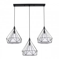 GLOBOSTAR® EIFFEL 61569 Vintage Κρεμαστό Φωτιστικό Οροφής με Ντουί 3 x E27 AC 220-240V IP20 - Μαύρο & Λευκό - Μ68 x Π25 x Υ130cm GLOBOSTAR® EIFFEL 61569 Vintage Κρεμαστό Φωτιστικό Οροφής με Ντουί 3 x E27 AC 220-240V IP20 - Μαύρο & Λευκό - Μ68 x Π25 x Υ130cm
