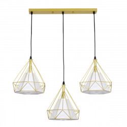 GLOBOSTAR® EIFFEL 61571 Vintage Κρεμαστό Φωτιστικό Οροφής με Ντουί 3 x E27 AC 220-240V IP20 - Χρυσό & Λευκό - Μ68 x Π25 x Υ130cm GLOBOSTAR® EIFFEL 61571 Vintage Κρεμαστό Φωτιστικό Οροφής με Ντουί 3 x E27 AC 220-240V IP20 - Χρυσό & Λευκό - Μ68 x Π25 x Υ130cm