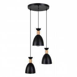 GLOBOSTAR® AVA 61572 Μοντέρνο Κρεμαστό Φωτιστικό Οροφής με Ντουί 3 x E27 AC 220-240V IP20 - Μαύρο & Μπεζ - Μ35 x Π35 x Υ130cm GLOBOSTAR® AVA 61572 Μοντέρνο Κρεμαστό Φωτιστικό Οροφής με Ντουί 3 x E27 AC 220-240V IP20 - Μαύρο & Μπεζ - Μ35 x Π35 x Υ130cm