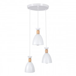 GLOBOSTAR® AVA 61573 Μοντέρνο Κρεμαστό Φωτιστικό Οροφής με Ντουί 3 x E27 AC 220-240V IP20 - Λευκό & Μπεζ - Μ35 x Π35 x Υ130cm GLOBOSTAR® AVA 61573 Μοντέρνο Κρεμαστό Φωτιστικό Οροφής με Ντουί 3 x E27 AC 220-240V IP20 - Λευκό & Μπεζ - Μ35 x Π35 x Υ130cm