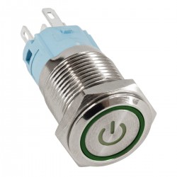 GloboStar® 70772 LED Φωτιζόμενος Διακόπτης Χωνευτός - Μπουτόν On/Off Ανοξείδωτος AC 220-240V Αδιάβροχο IP67 Φ18mm με Angel Eye Πράσινο GloboStar® 70772 LED Φωτιζόμενος Διακόπτης Χωνευτός - Μπουτόν On/Off Ανοξείδωτος AC 220-240V Αδιάβροχο IP67 Φ18mm με Angel Eye Πράσινο