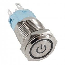 GloboStar® 70785 LED Φωτιζόμενος Διακόπτης Χωνευτός - Μπουτόν PUSH On Ανοξείδωτος DC 12V με Angel Eye Αδιάβροχο Φ18mm IP67 Ψυχρό Λευκό 6000K GloboStar® 70785 LED Φωτιζόμενος Διακόπτης Χωνευτός - Μπουτόν PUSH On Ανοξείδωτος DC 12V με Angel Eye Αδιάβροχο Φ18mm IP67 Ψυχρό Λευκό 6000K
