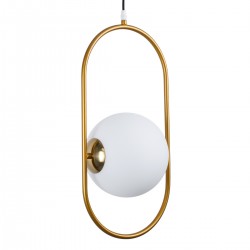 GLOBOSTAR® HAMBURG 00592 Μοντέρνο Κρεμαστό Φωτιστικό Οροφής με Ντουί 1 x E14 AC 220-240V IP20 - Χρυσό & Λευκό - Μ25 x Π20 x Υ50cm GLOBOSTAR® HAMBURG 00592 Μοντέρνο Κρεμαστό Φωτιστικό Οροφής με Ντουί 1 x E14 AC 220-240V IP20 - Χρυσό & Λευκό - Μ25 x Π20 x Υ50cm